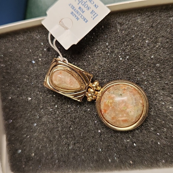 Lia Sophia Jasper Pendant Slide, NWT, Box, Paperwork - Picture 2 of 10